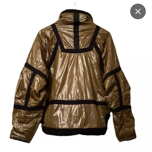 NWT Free People Vagabond Gold Bomber Jacket - Picture 5 of 13